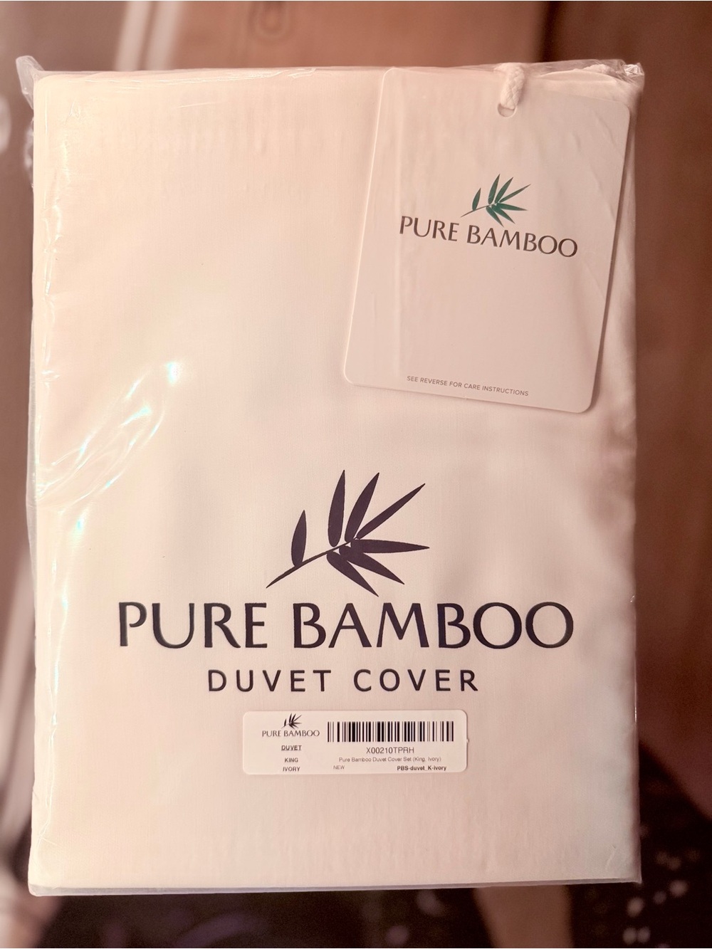 Pure Collection Pure Bamboo Duvet Cover in Ivory